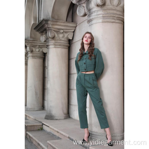 Green Army Trousers Women's Green Army Jacket and Trousers Supplier